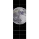 Tile mural with realistic full Moon on black background – modern decorative ceramic tile